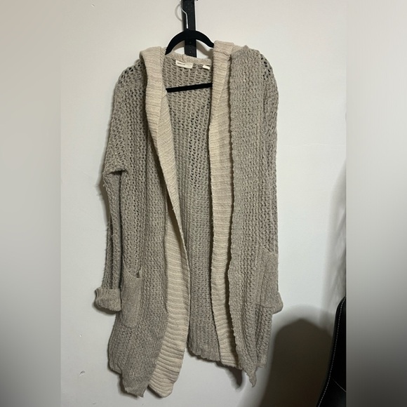 Sleeping on Snow By Anthropologie Wool Blend Hooded Sweater Oversized Small - Picture 2 of 10